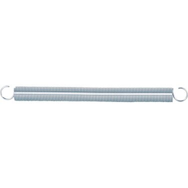 PRIME-LINE PrimeLine SP 9637 Extension Spring Spring Steel Construction NickelPlated Finish 0105 GA x 1 In x 12 In Single Loop Open Single Pack