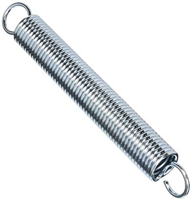 PRIME-LINE PrimeLine SP 9677 Extension Spring Spring Steel Construction NickelPlated Finish 0148 GA x 114 In x 10 In Single Loop Open Single Pack