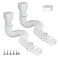 plusgutter 2 Pack Rain Gutter Downspout Extensions Flexible Downspout Extender with 5868 Extendable Pipes for Rain Water Drainage Durable Down Spout Drain Extension with Connector White