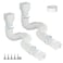 plusgutter 2 Pack Rain Gutter Downspout Extensions Flexible Downspout Extender with 5868 Extendable Pipes for Rain Water Drainage Durable Down Spout Drain Extension with Connector White