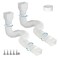 plusgutter 2 Pack Rain Gutter Downspout Extensions Flexible Downspout Extender with 5868 Extendable Pipes for Rain Water Drainage Durable Down Spout Drain Extension with Connector White