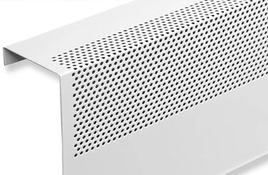 Baseboarders Basic Series 6 ft 72 in Galvanized Steel Easy SlipOn Baseboard Heater Cover Rust Resistant White for Hydronic HotWater Systems