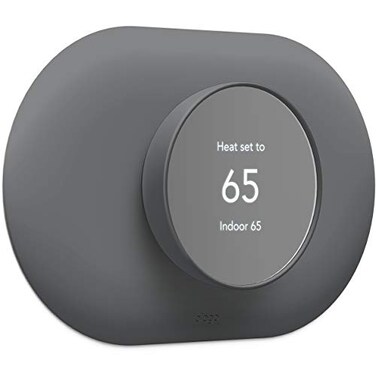 elago Wall Plate Cover Plus Compatible with Google Nest Thermostat 2020 Charcoal Durable Polycarbonate Material Easy Installation Complementary Design