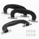 BokWin Black Plastic Luggage Handle61 Inch155mm Antique Suitcase Handle PullImitation Leather Trunk Handle Replacement3 Pcs