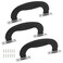 BokWin Black Plastic Luggage Handle61 Inch155mm Antique Suitcase Handle PullImitation Leather Trunk Handle Replacement3 Pcs