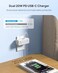 TROND Outlet Extender Surge Protector with 360 Rotating Plug Multi Plug Wall Outlet with 6 Grounded Sockets and 2 PD20W USB C Charger 900J Sideways Plug Adapter for Tight Space in Kitchen Bathroom