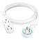Maximm Cable 4 Ft 360 Rotating Flat Plug Extension Cord 163 AWG Multi 3 Outlet 3Prong Grounded Wire White UL Certified
