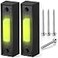 Fiada Lighted Doorbell Button Garage Door Opener Switch with LED Light 41A4166 Wall Mounted Push to Exit Ringer ButtonBlack2 Pieces