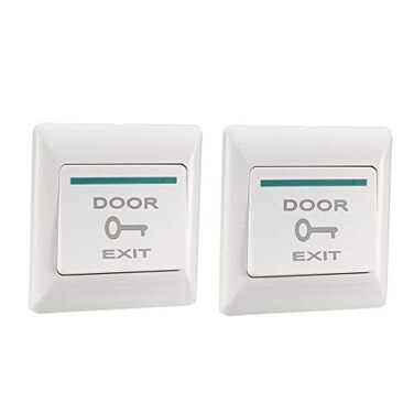 uxcell Push to Exit Button Release NONCCOM Switch Panel Door Access Control System 86mmx86mm 36V 3A White 2Pcs