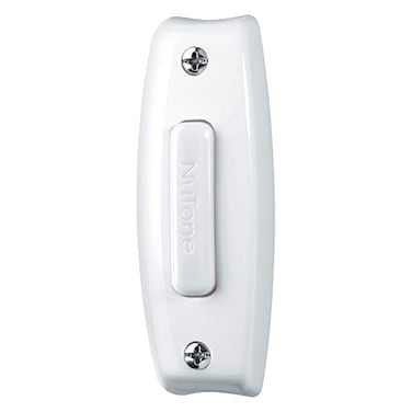 Broan-NuTone BroanNuTone PB7LWH Doorbell Kit Lighted Rectangular Pushbutton for Home 1 x 1 x 1 White