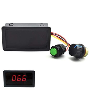 SDTC Tech 6V30V 8A DC Motor Speed Controller 6V 12V 24V PWM Stepless Speed Control Switch Adjustable Driver Regulator with Duty Cycle LED Digital Display Knob