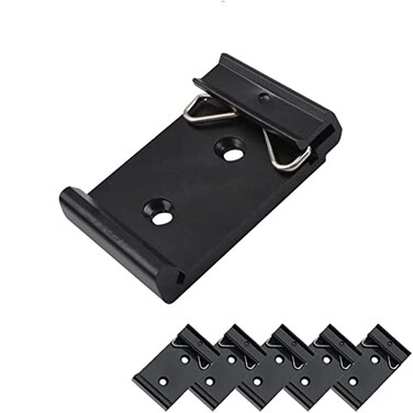 Steloproad 5PCS Din Rail Mount Clip 35mm 108 Width Universal DIN Rail Mounting Clip Mounting Bracket Aluminum Alloy Solid State Relay Clip for Switch Relay Mounting DIN Rail Mounting Bracket