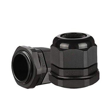 uxcell 10 Pcs M32 Waterproof IP68 Nylon Cable Gland Joint Adjustable Locknut for 16mm21mm Dia Cable Wire