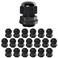 LeMotech 20 Pack NPT 34 Cable Glands Waterproof Adjustable 12518mm Cable Connectors Black Nylon Joints with Gaskets
