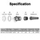 LeMotech 2Pcs NPT 34 IP68 Waterproof Cable Gland Flex Spiral Strain Relief Black Nylon Joint with Gaskets for 1318mm Wire Thread