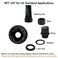 LeMotech 2Pcs NPT 34 IP68 Waterproof Cable Gland Flex Spiral Strain Relief Black Nylon Joint with Gaskets for 1318mm Wire Thread