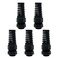 LeMotech 5Pcs NPT 12 IP68 Waterproof Cable Gland Flex Spiral Strain Relief Black Nylon Joint with Gaskets for 612mm Wire Thread