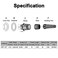 LeMotech 5Pcs NPT 12 IP68 Waterproof Cable Gland Flex Spiral Strain Relief Black Nylon Joint with Gaskets for 612mm Wire Thread
