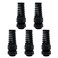 LeMotech 5Pcs NPT 12 IP68 Waterproof Cable Gland Flex Spiral Strain Relief Black Nylon Joint with Gaskets for 612mm Wire Thread