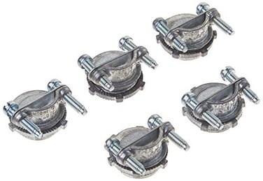 RACO 2711B5 Connector Squeeze NMSC Cable 12Inch Zinc 5Pack