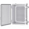 Gratury Junction Box IP67 Waterproof Plastic Enclosure for Electrical Project Hinged Grey Cover Includes Mounting Plate and Wall Bracket Grey Cover 14610659