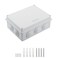LeMotech ABS Plastic Dustproof Waterproof IP65 Junction Box Universal Electrical Project Enclosure White 78 x 61 x 31 inch 200 x 155 x 80 mm