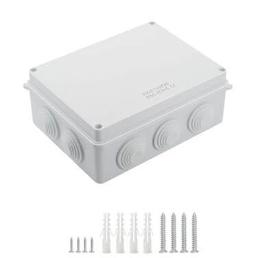 LeMotech ABS Plastic Dustproof Waterproof IP65 Junction Box Universal Electrical Project Enclosure White 78 x 61 x 31 inch 200 x 155 x 80 mm