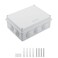 LeMotech ABS Plastic Dustproof Waterproof IP65 Junction Box Universal Electrical Project Enclosure White 78 x 61 x 31 inch 200 x 155 x 80 mm
