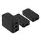 LeMotech 5Pcs ABS Plastic Electrical Project Case Power Junction Box Project Box Black 16 x 08 x 04 inch 40 x 20 x 11 mm