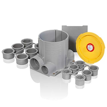 Leviton 2Gang Concrete Floor Box System FBBOXGY Gray