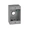 Sigma Engineered SIGMA ENGINEERED SOLUTIONS Metal Electrical Outlet Box Weatherproof Easy Mount Plug and Receptacle Protector 1 Gang Box Gray E 4 Holes