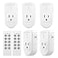 BN-LINK BNLINK Wireless Remote Control Outlet Electrical Switch for Lights Fans Christmas Lights Small Appliance 100ft Long Range White Learning Code 5Rx2Tx 1200W10A ETL FCC Certified