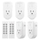 BN-LINK BNLINK Wireless Remote Control Outlet Electrical Switch for Lights Fans Christmas Lights Small Appliance 100ft Long Range White Learning Code 5Rx2Tx 1200W10A ETL FCC Certified