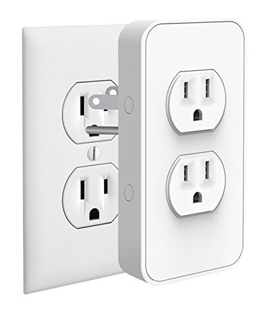 Switchmate Power by SimplySmart Home Dual Outlet TimerAutomation DIY USB Charger Nightlight No tools No wiring Snap on Alexa Google Assistant iOS Android Smart Home App