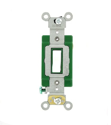 Leviton 30 Amp 120277 Volt Toggle SinglePole AC Quiet Switch Extra Heavy Duty Grade Self Grounding 30312W White