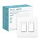 Kasa Smart Dimmer Switch 2Gang HS2202 Single Pole Needs Neutral Wire 24GHz WiFi Light Switch Compatible with Alexa and Google Home UL Certified No Hub Required White