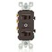 Leviton 15 Amp 120277 Volt Duplex Style SinglePole3Way AC Combination Switch Commercial Grade 5241 Brown