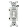 Leviton 3Amp 24 Volt ACDC Toggle SinglePole Industrial Grade SelfGrounding 120212W White