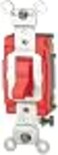 Leviton 20Amp 120277Volt Toggle SinglePole AC Quiet Switch Extra Heavy Duty Spec Grade Self Grounding 12212R Red