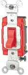 Leviton 20Amp 120277Volt Toggle SinglePole AC Quiet Switch Extra Heavy Duty Spec Grade Self Grounding 12212R Red