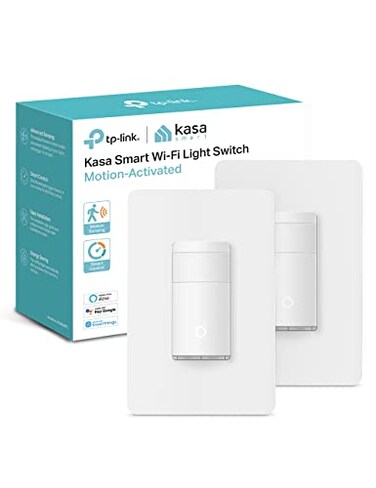 Kasa Smart Motion Sensor Switch Single Pole Needs Neutral Wire 24GHz WiFi Light Switch Works with Alexa Google Assistant UL Certified No Hub RequiredKS200MP2White2Pack