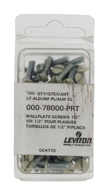 Leviton 78000PRT LA REPL WP SCREWS 1 UNIT 100 SCREWS Image