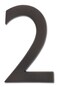 ARCHITECTURAL MAILBOXES Architectural Mailboxes 3585DC2 Brass 5Inch Floating House Number 2 Dark Aged Copper