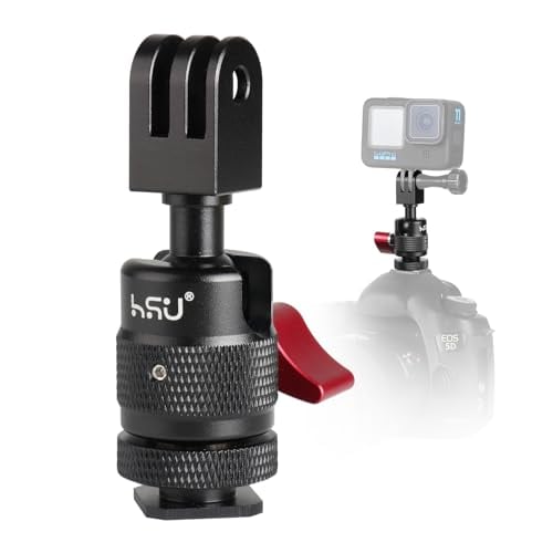 إتش إس يو Hsu Cold Shoe Mount Adapter Aluminum 1420 Screw Hole 360 Rotation Camera Tripod Moun