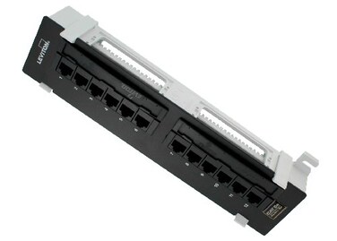 Leviton Cat 5e Flat 12Port Patch Block 5G596U89 Black