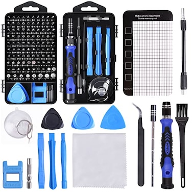 HPFIX Precision Screwdriver Sets 124Piece Computer Tool Kit with 101 Bits Magnetic Electronics Repair Tool Kit for iPhone MacBook Laptop PC Tablet PS4 Xbox Nintendo Game Console