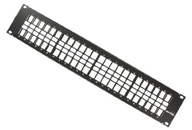 Leviton 49255H48 QuickPort Flat Panel 48Port 2RU Cable Management Bar Included Black
