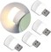 Linwnil USB Plug Lamp Computer Mobile Power Charging USB Small Book Lamps LED Eye Protection Reading Light Small Round Light Night Light4 Warm Light