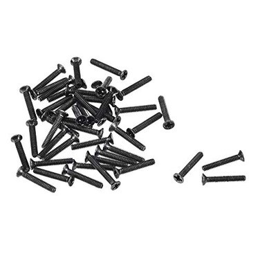 uxcell M2 x 12mm Phillips Screw Fastener Black for Laptop PC TV Fan Switch 150pcs