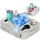 TabCouchCaddy Couch Cup Holder Tray Pillow Bed Couch Caddy Sofa RV Car Holds Drinks Snacks Remotes Phones Kindle Tablet Bed Cup Holder Grey